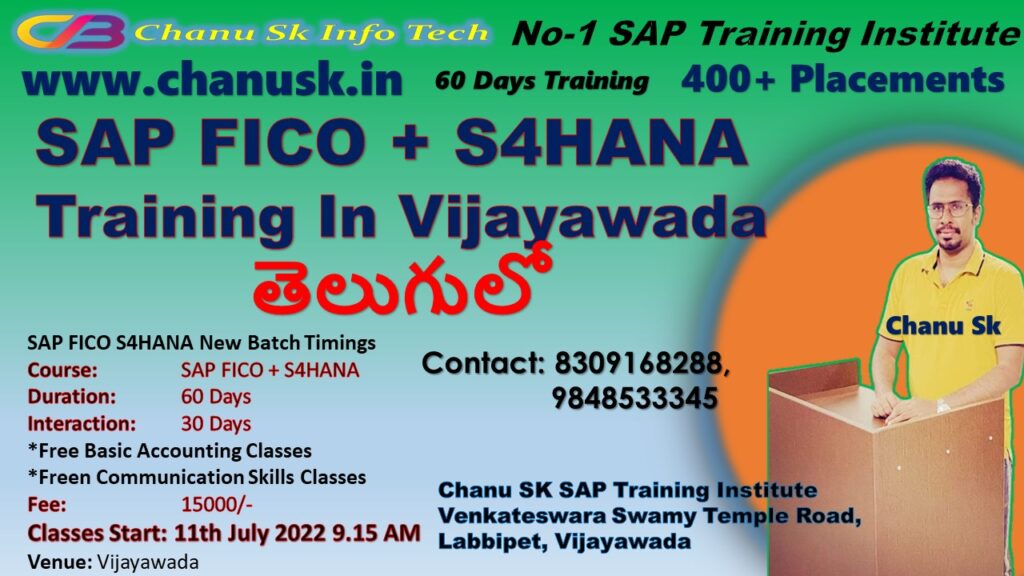 SAP FICO S4HANA Training In Vijayawada |