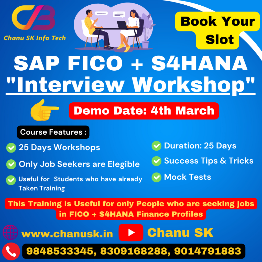 SAP FICO S4HANA Interview Wrokshop